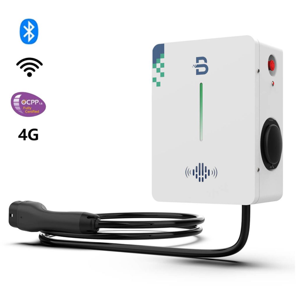 BENY AC EV Smart Wallbox kábellel T2S aljzattal 3 fázisú 22 kW 4G OCPP1.6J