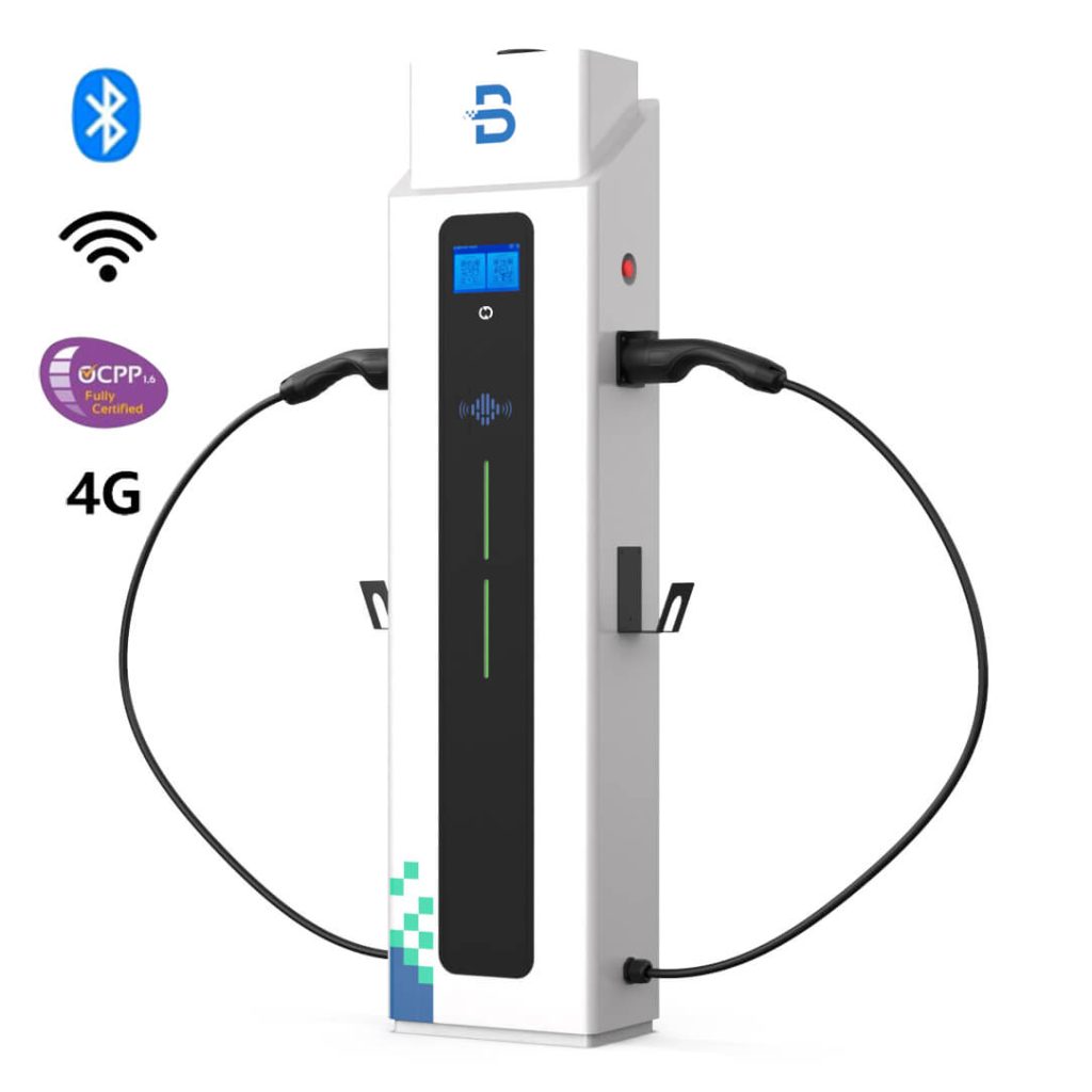 BENY EV Töltő kábellel Floor-mounted Dual 3 fázisú 22 kW 4G OCPP1.6J